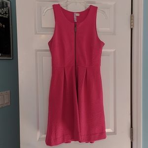 Anthropologie Alya Pink Zipper Dress with Pockets